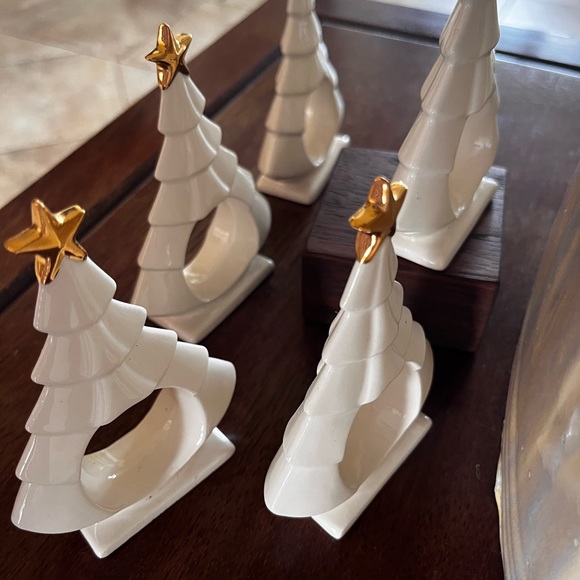 Christmas trees ceramic six napkin holders - Picture 3 of 9